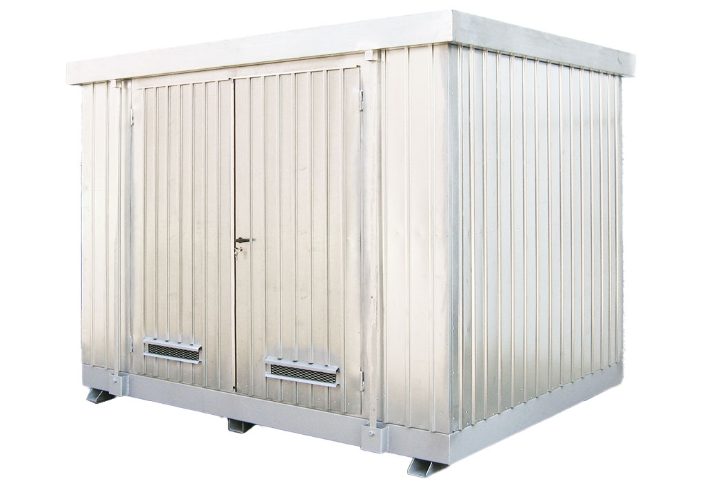 Modul container di stoccaggio fusti zincato